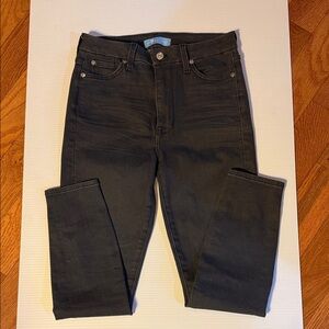 7 For All Mankind Dark Gray Skinny Jeans